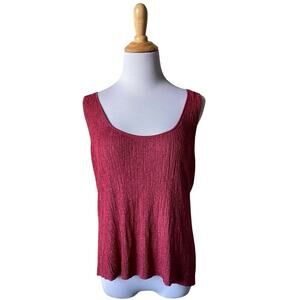 St. John Women's Lightweight Shimmery Tank Top With Small Hole- Size Large